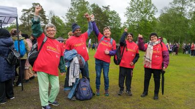 Bilde tatt under Frisklivsmarsjen 2025 på Sognsvann.