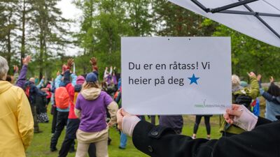 Bilde tatt under Frisklivsmarsjen 2025 på Sognsvann.