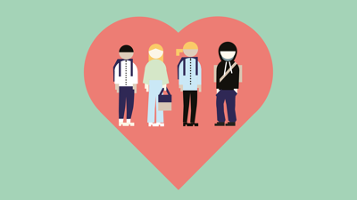 Illustrasjon viser en representasjon av ungdommer fra bydelen.