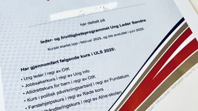 Et diplom som beskriver hva kursdeltakere har fått til.