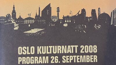 Illustrasjon fra Oslo kulturnatt 2008. Utsnitt plakat.