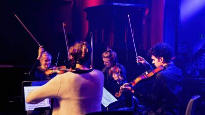 Kulturskoleelever under en av Lørdagsskolens konserter i Kulturkirken Jakob