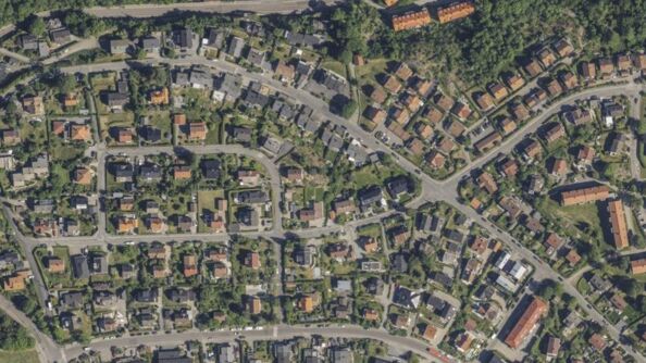 Flyfoto over Ekeberg fra 2023.