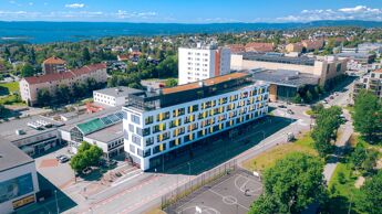 Fugleperspektiv av Nordstrand bydelshus
