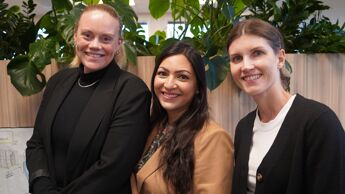 Initiativtakerne til TryggEst i Bydel Frogner. F.v. Rakel Malene Røsandnes, Neelam Sarwar Anjum og Ida Kristine Pedersen