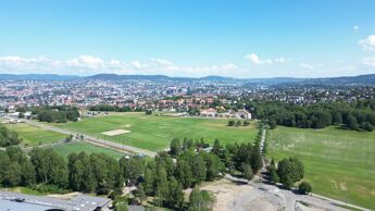 Fugleperspektiv over ekebergsletta