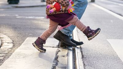 Far og datter i Bogstadveien.