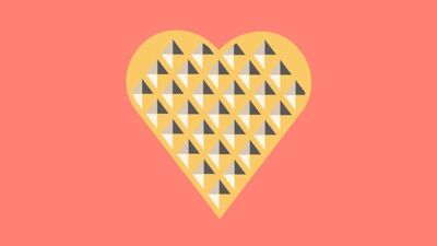 illustrasjon av vaffelhjerte