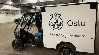 Lastesykkel i garasje