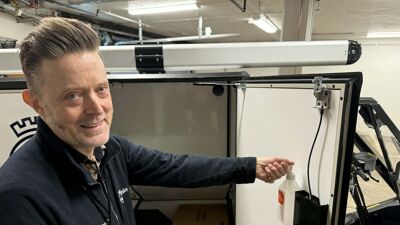 Stig Atle har sørget for at alle som bruker fraktsykkelen alltid har rene hender