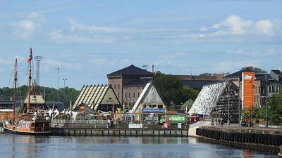 Kulturarenaen Salt sett fra havneprommenaden.