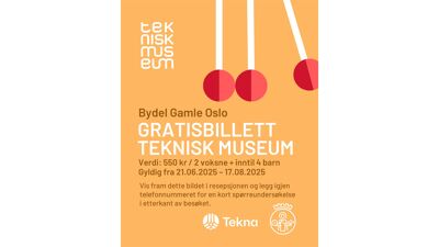 Bruk denne for å få tilgang til teknisk museum gratis!