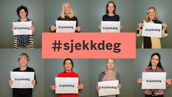 Bildet viser ansatte ved helsestasjonen som oppfordrer kvinner til å ta livmorhalsprøve