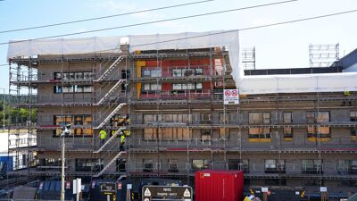 Stig skole og Stig barnehage under bygging