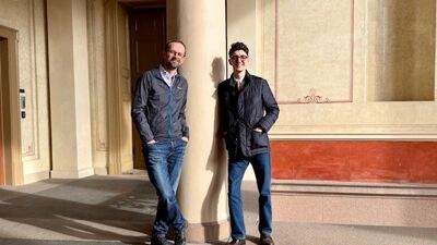 Bilder viser byråd Mehmet Inan og Hallstein Bjerche på Universitetet i Oslo sentrum