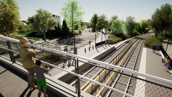 Ny t-banestasjon på Holmenkollbanen mellom Frøen og Steinerud