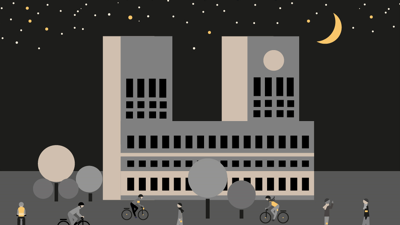 Illustrasjon av Oslo rådhus