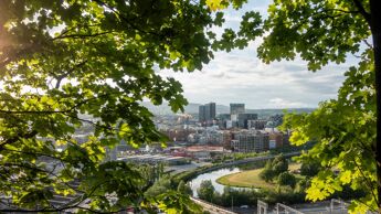Bjørvika og Oslo by sett fra Ekebergåsen