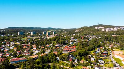 Utsikt over Groruddalen en sommerdag
