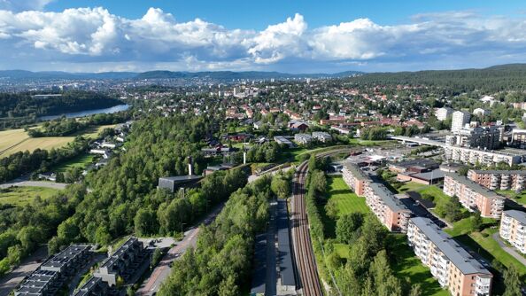 Dronebilde fra Bydel Østensjø