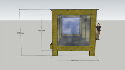 Mockup av glasscontainer