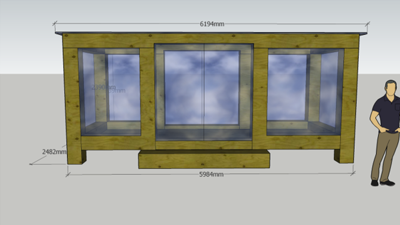 Mockup av glasscontainer.