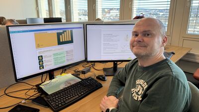 Yurii er deltaker i Springbrettet og får arbeidserfaring og norskopplæring