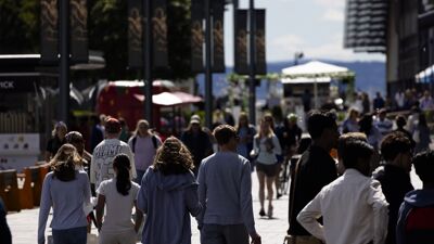 Mennesker i Oslo sentrum
