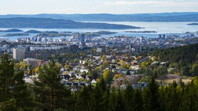 Utsikt over Oslo fra Årvollåsen