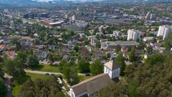 Dronefoto overs Grefsen