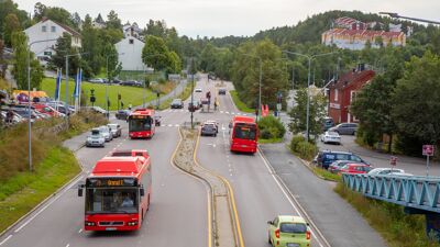 Bilde av trafikk på Hauketo