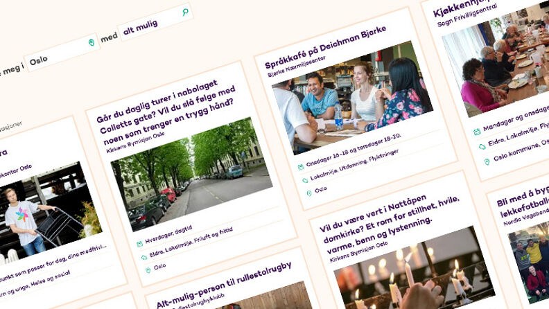 Oppslag på nettsiden