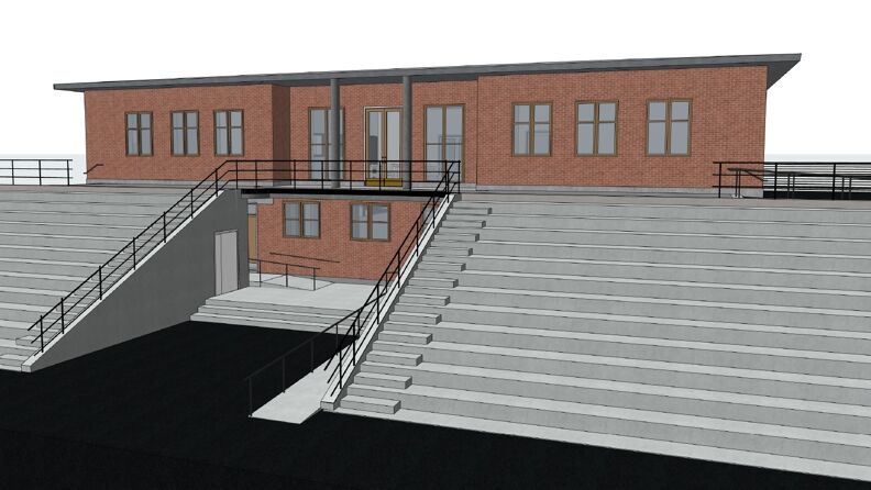 Illustrasjon av det nye klubbhuset
