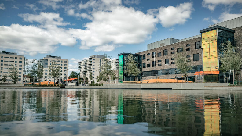 Teglverksdammen og den nye Teglverkets skole