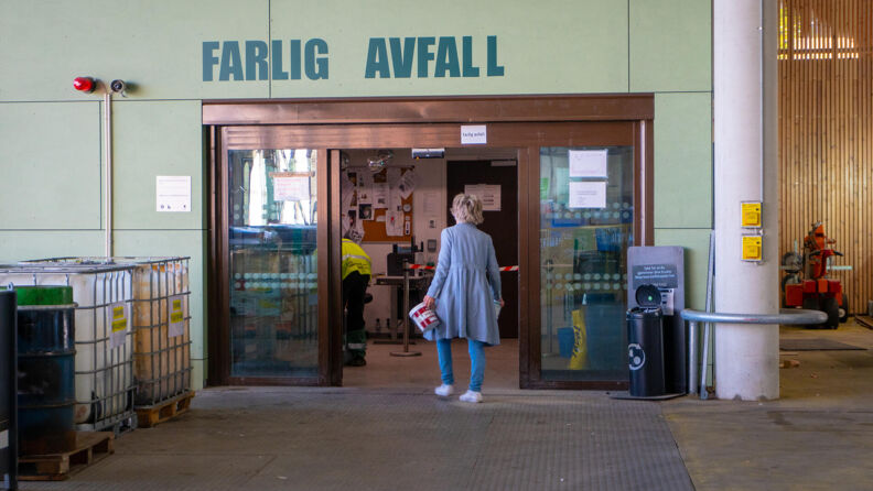 Farlig avfall på Smestad gjenbruksstasjon