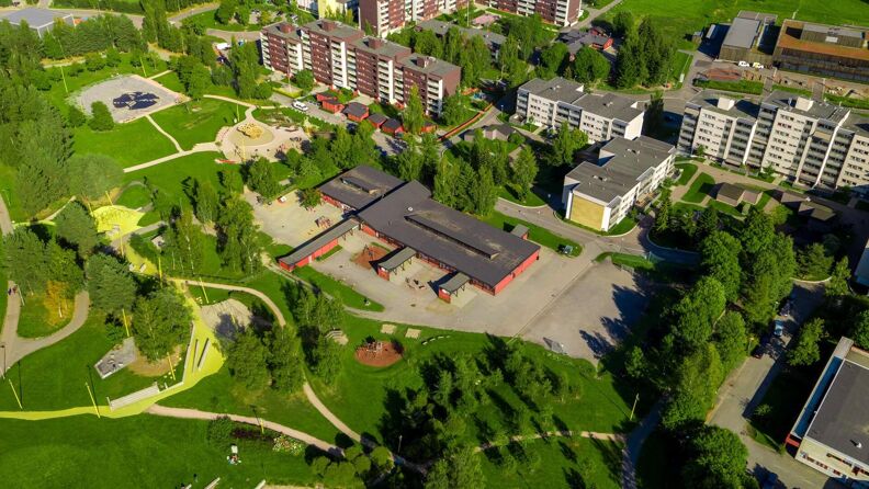 Dronebilde av Verdensparken