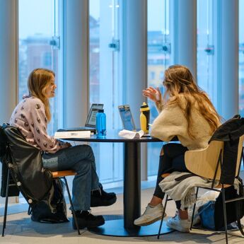Image: Oslo kommune Two students studying together