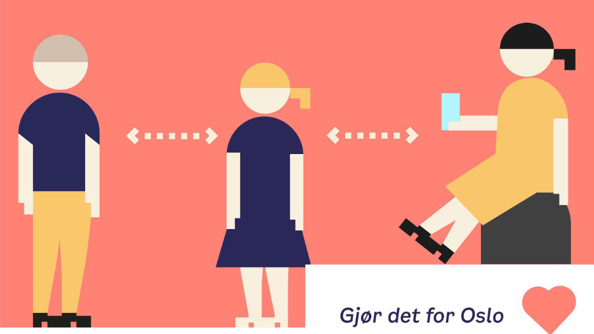 Hold avstand – Gjør det for Oslo (illustrasjon)