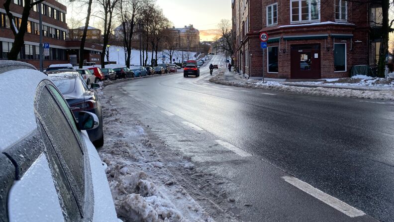 Sykkelfeltene i Ullevålsveien er for smale i henhold til dagens standard og gatenormal