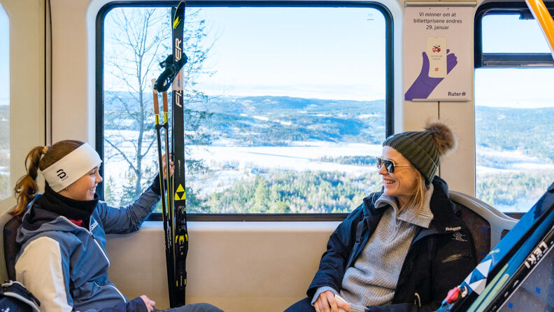 På vei til marka med T-banen