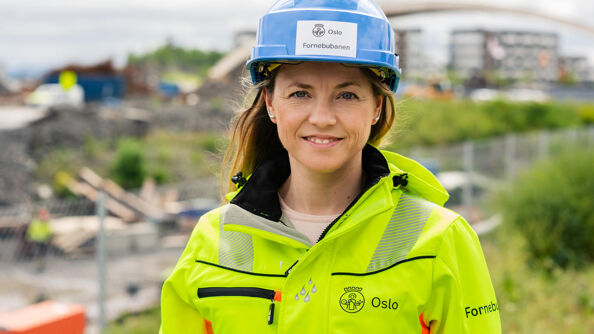 Prosjektleder Line Johanne Strætkvern Pedersen i Fornebubanen, foto: Nicolas Tourrenc