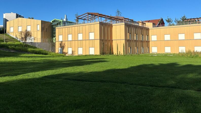 Fasaden av Furuset hageby sett forfra.