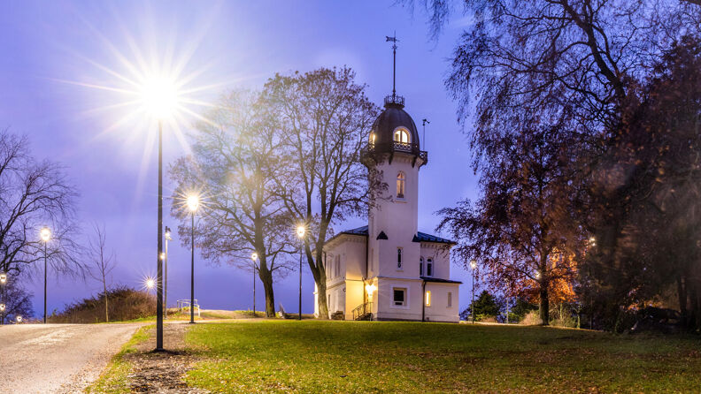 The tower house at the top of St. Hanshaugen