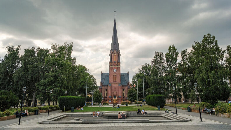 Birkelunden med Paulus kirke i bakgrunnen.