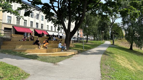 Amfi etablert ved bylivsgata Nedre Grünerløkka