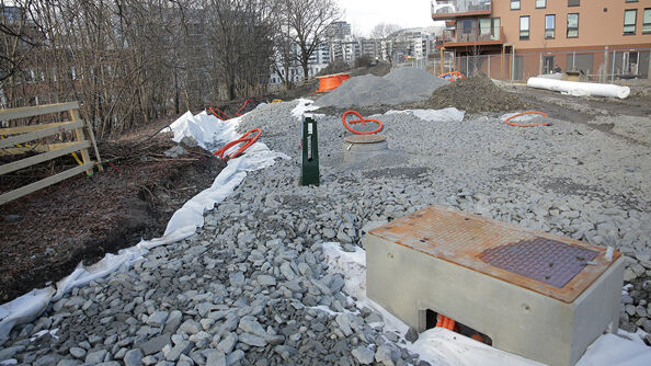 Utenfor barnehagen i Malerhaugveien 20