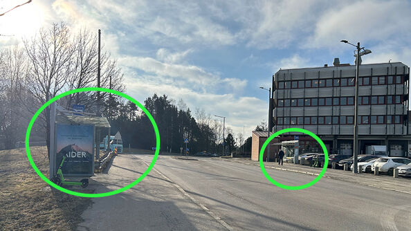 Bussholdeplassene forblir på samme sted som i dag