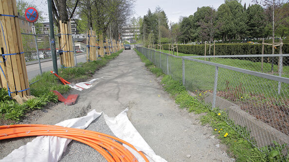 Gangveien er ferdig avrettet