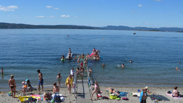 A photo of Hvervenbukta beach in Oslo