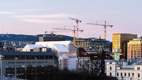 Oslo skyline - Martin Myklebust - Oslo kommune / Bymiljøetaten Oslo skyline at dusk
